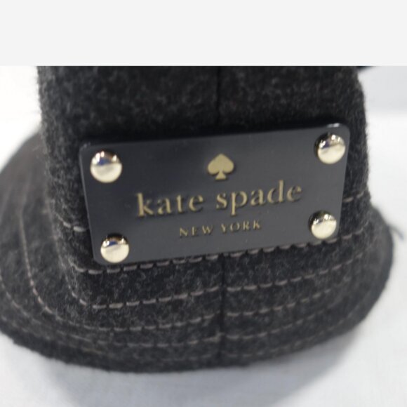 Kate Spade Walker Charcoal Wool Tate Handbag~Rare~Vintage~Classic - Picture 5 of 9
